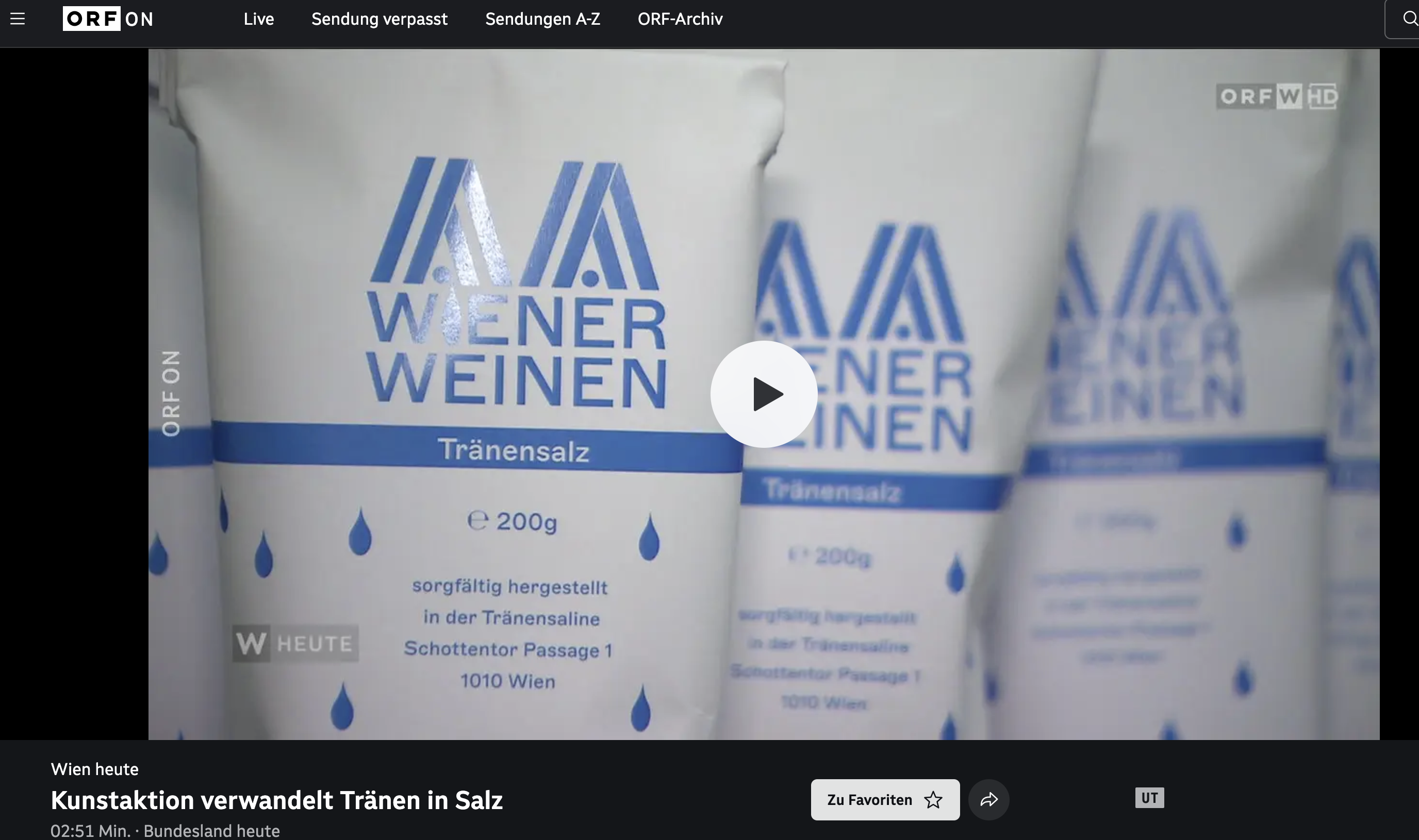 wiener Weinen ORF Beitrag